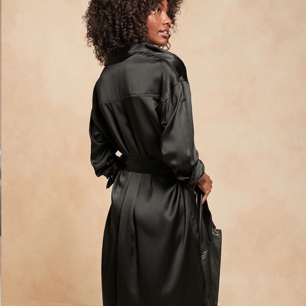 NWOT Banana Republic Muse Silk Maxi Shirt Dress